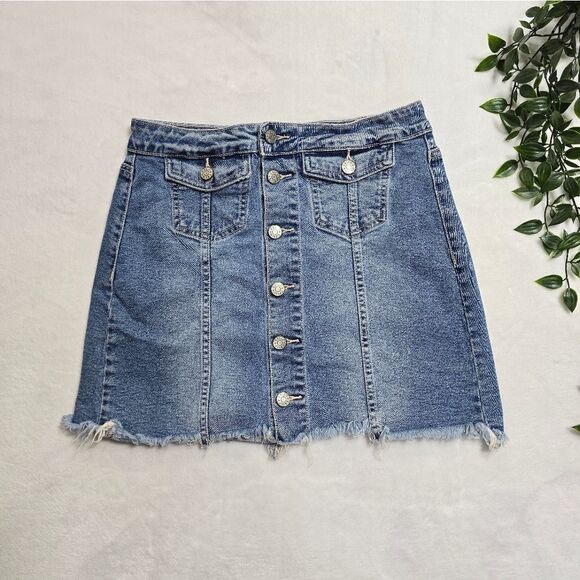 "Cello" mini jeans skirt, size M. - Picture 1 of 10